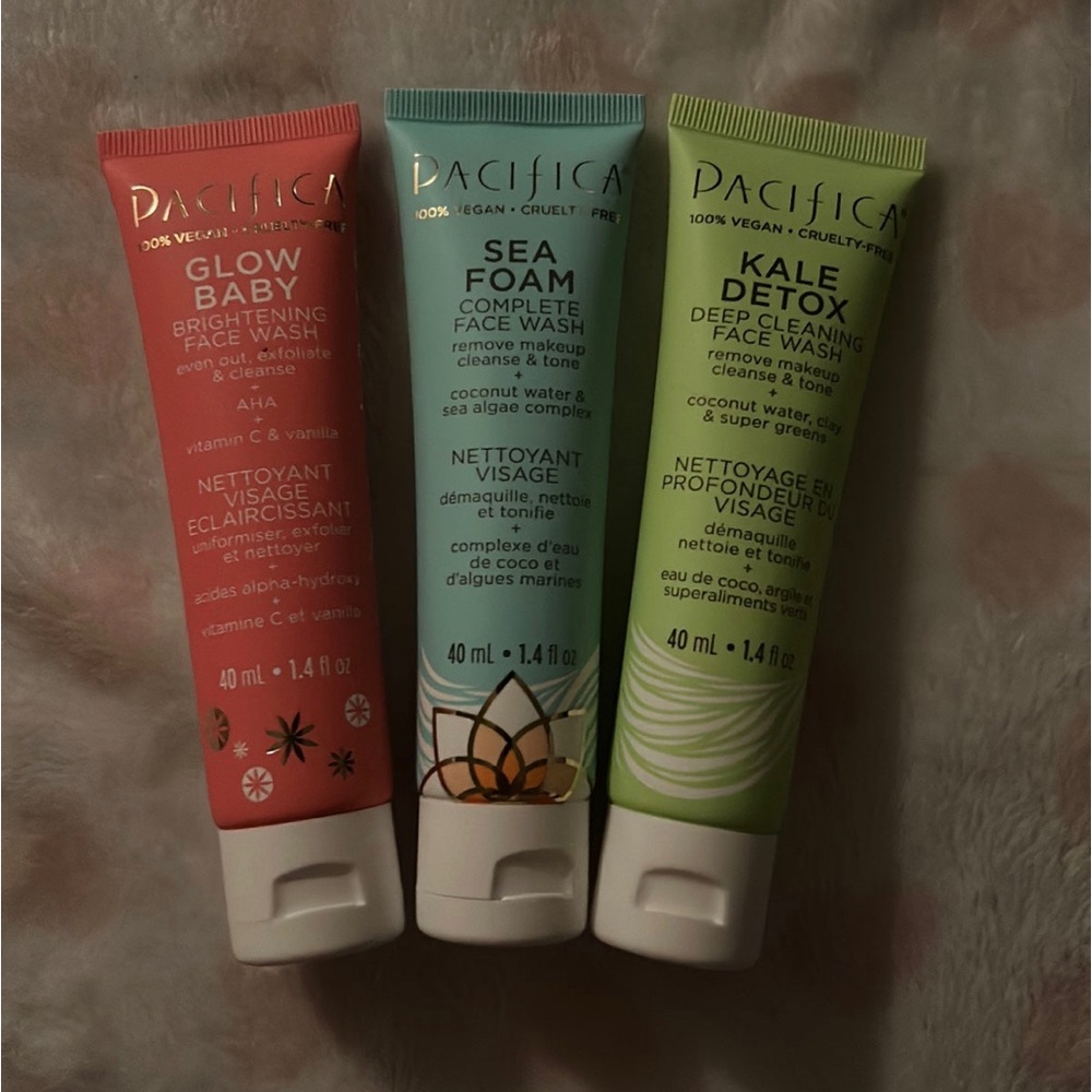 Pacifica face washes not used